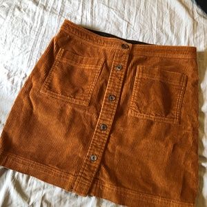 Gap Corduroy Button Skirt M